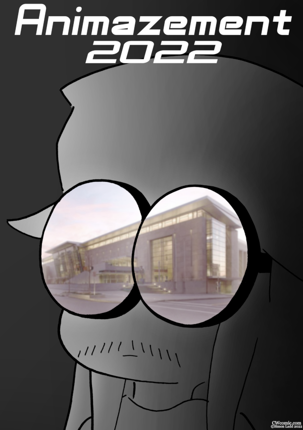 Do not ask why the reflection in my glasses is not mirrored.  That's not a reflection.  My head is a hollow chamber containing a tiny reproduction of the Raleigh Convention Center.