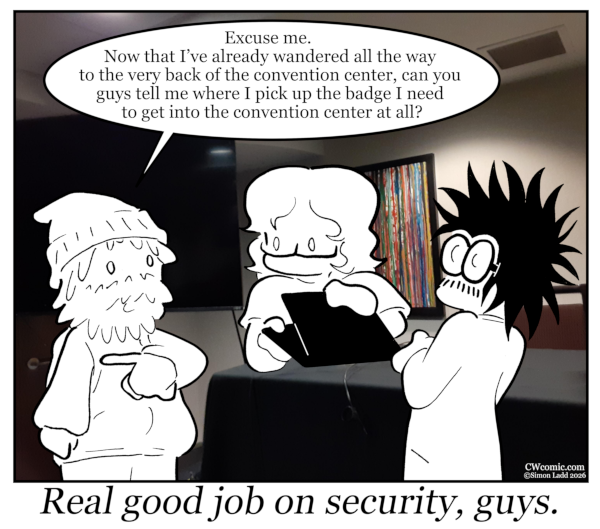 Not an accurate depiction of the guy who asked this, because HE wasn't the one I have questions about